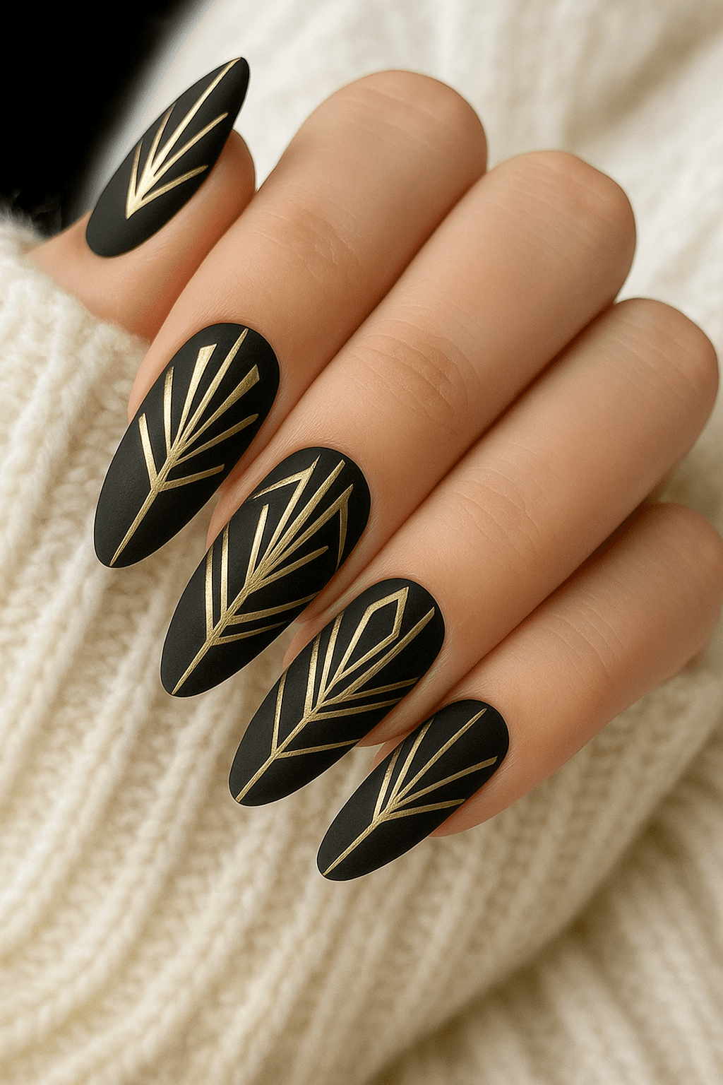 27 Elegant Black Christmas Nail Ideas for a Classy Holiday Look