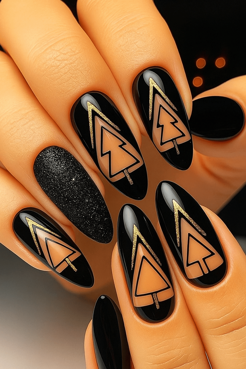 27 Elegant Black Christmas Nail Ideas for a Classy Holiday Look