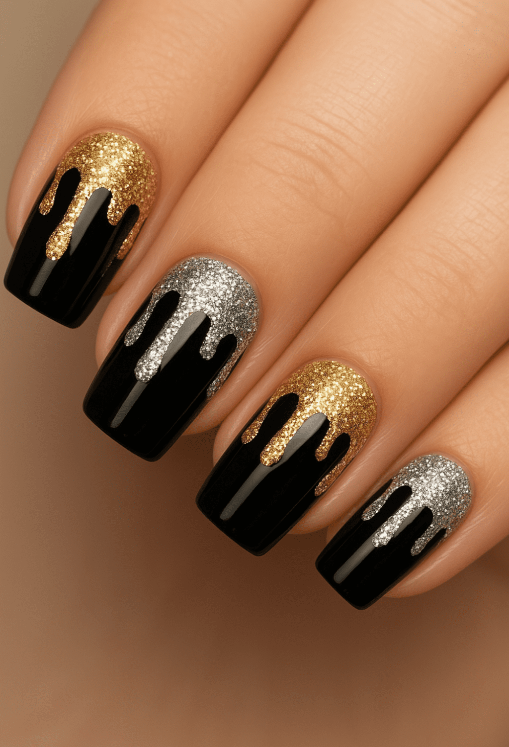 27 Elegant Black Christmas Nail Ideas for a Classy Holiday Look