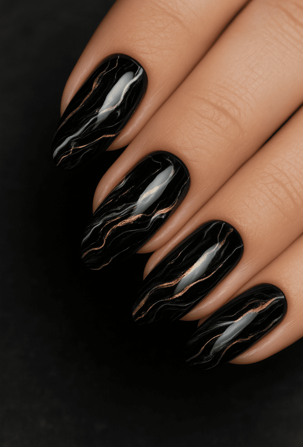 27 Elegant Black Christmas Nail Ideas for a Classy Holiday Look