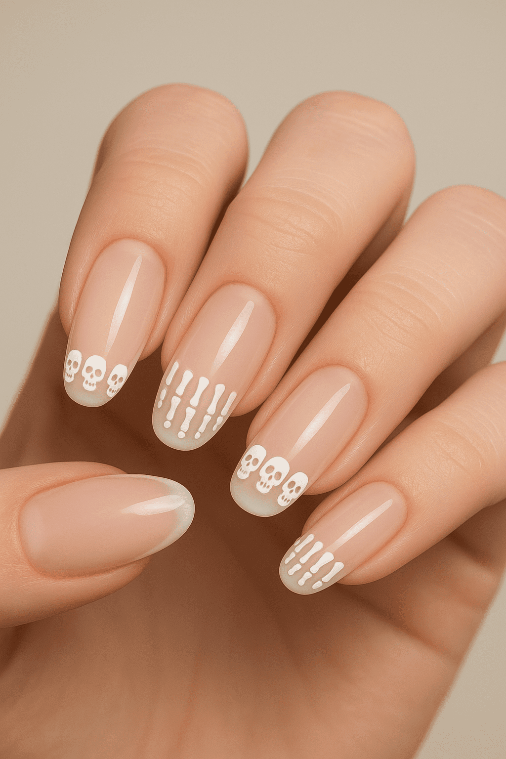 13 Skull & Skeleton Halloween Nails for a Hauntingly Chic Vibe