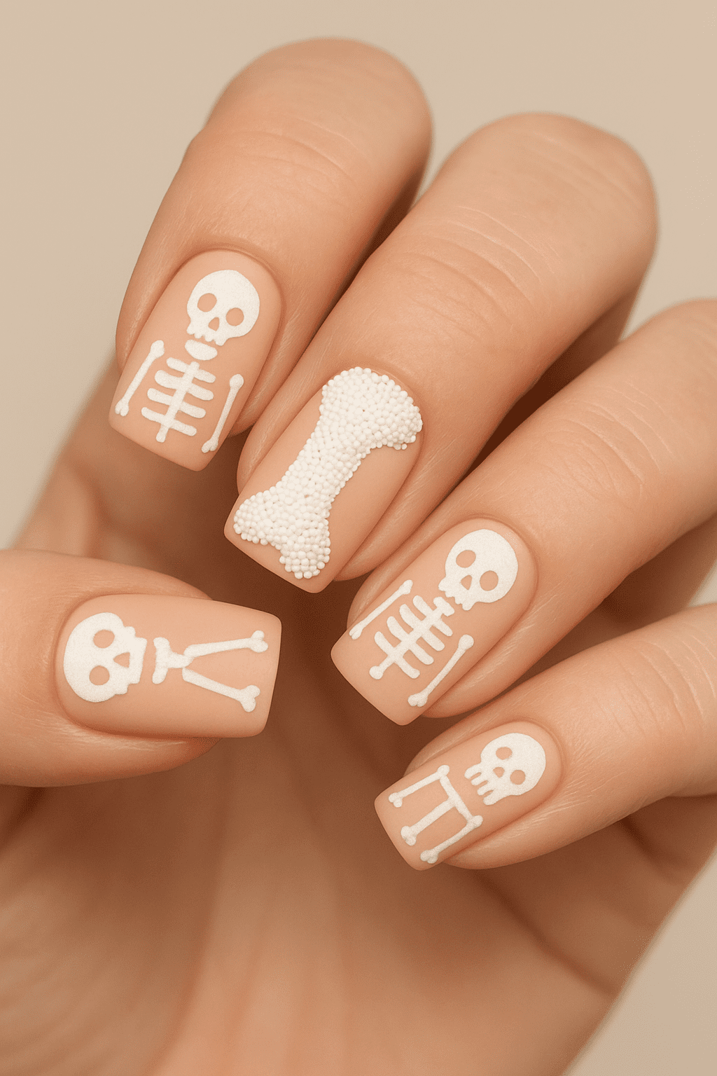 13 Skull & Skeleton Halloween Nails for a Hauntingly Chic Vibe