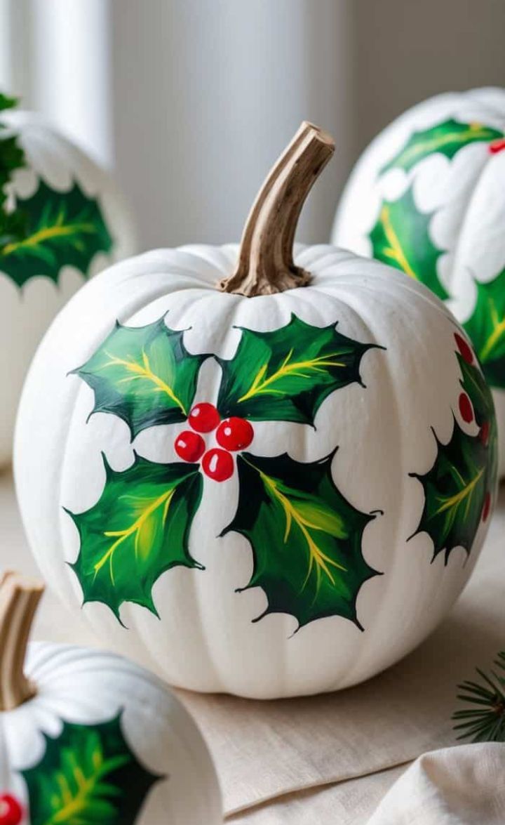 Christmas Pumpkin Painting Ideas: 25+ Stylish Ways to Give Your Pumpkins a Holiday Glow