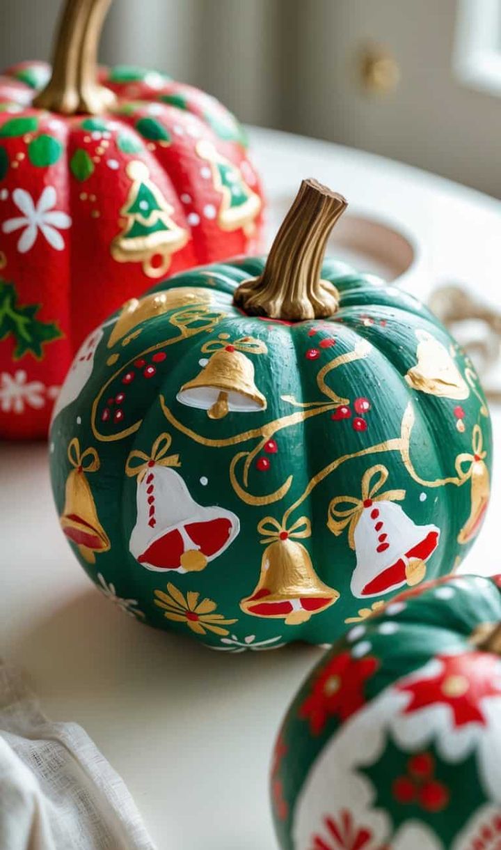 Christmas Pumpkin Painting Ideas: 25+ Stylish Ways to Give Your Pumpkins a Holiday Glow