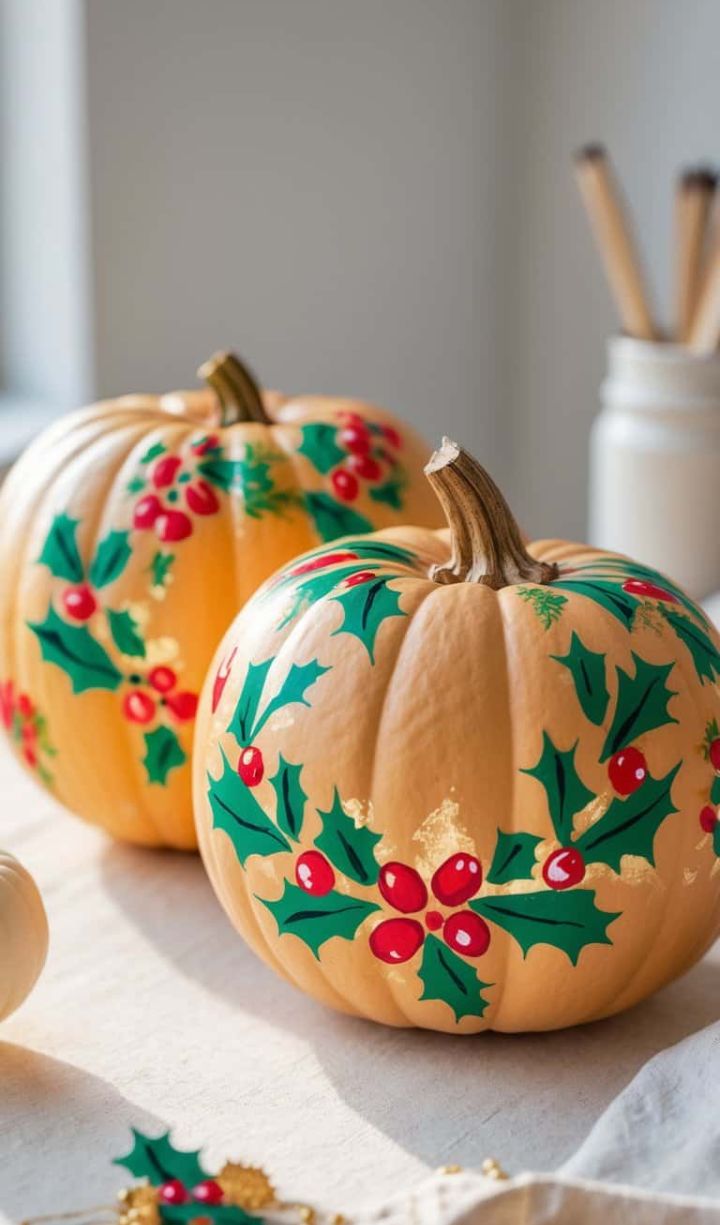 Christmas Pumpkin Painting Ideas: 25+ Stylish Ways to Give Your Pumpkins a Holiday Glow