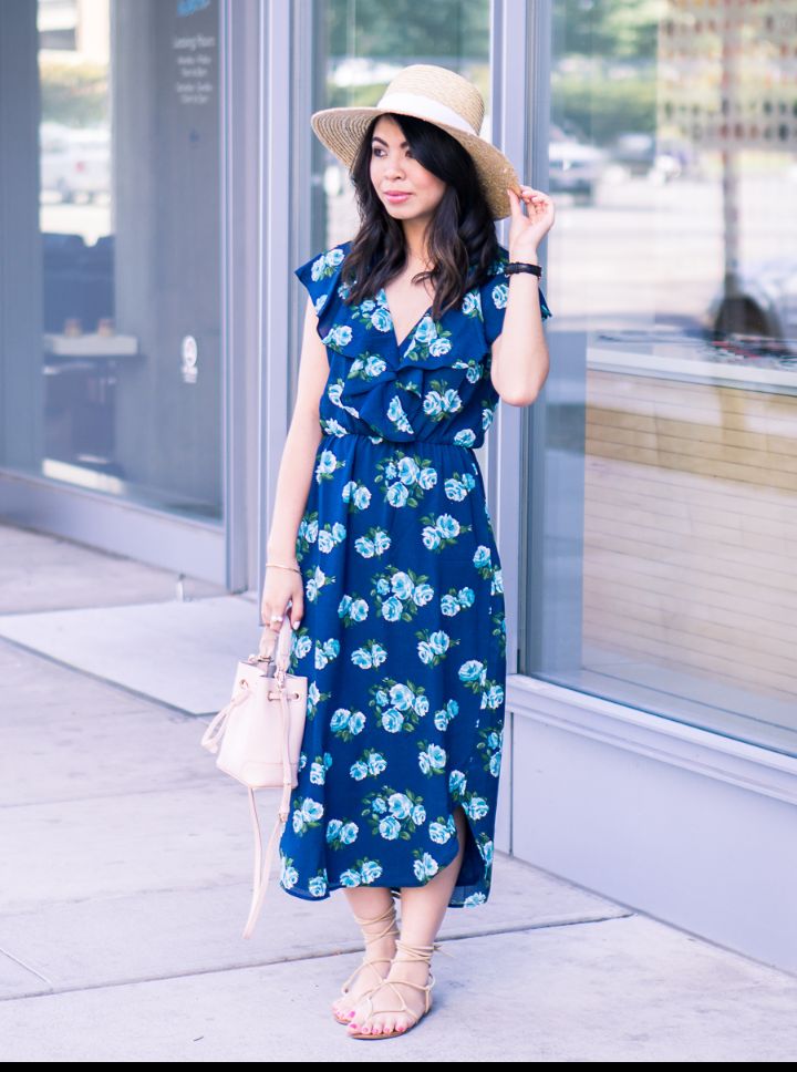 25 Ways to Style a Blue Floral Dress for Every Occasion