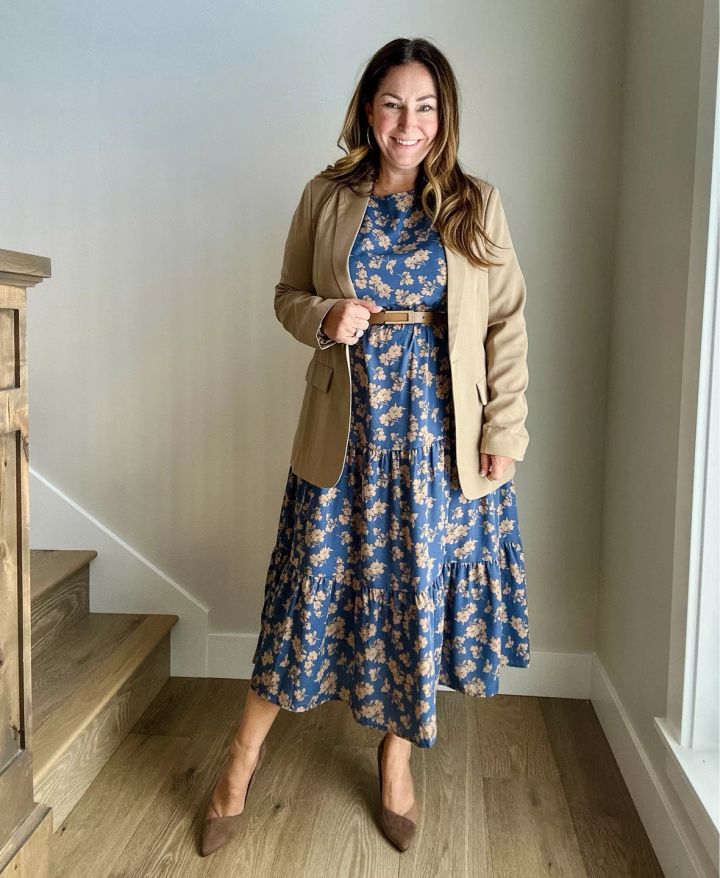 25 Ways to Style a Blue Floral Dress for Every Occasion