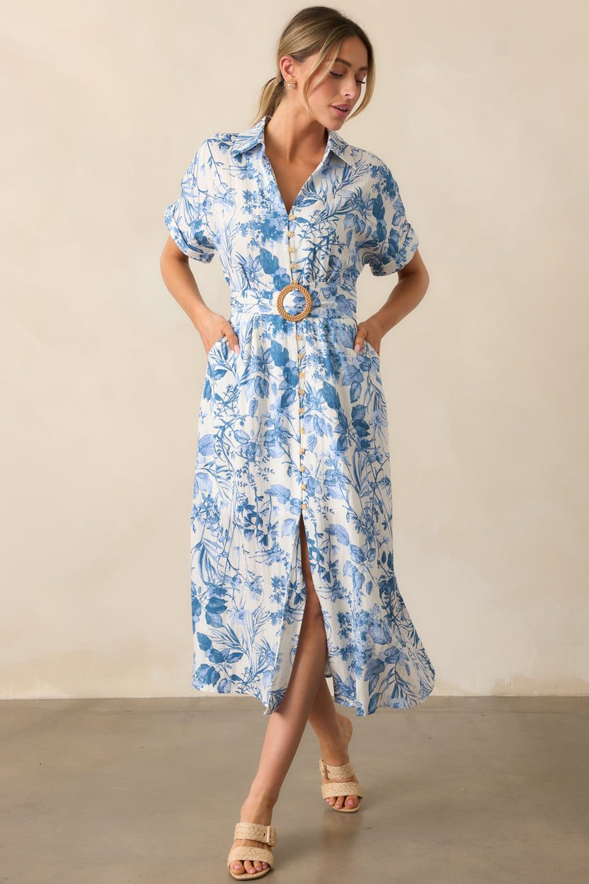 25 Ways to Style a Blue Floral Dress for Every Occasion