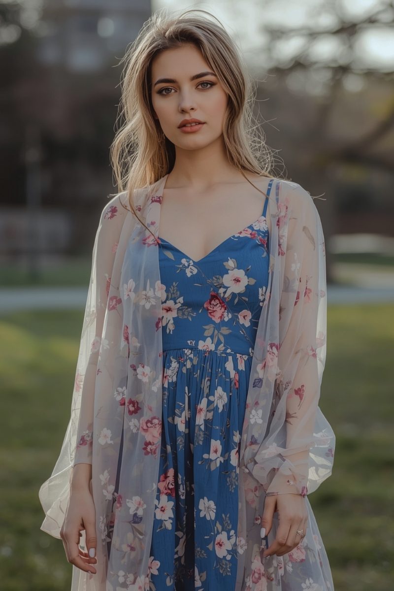 25 Ways to Style a Blue Floral Dress for Every Occasion