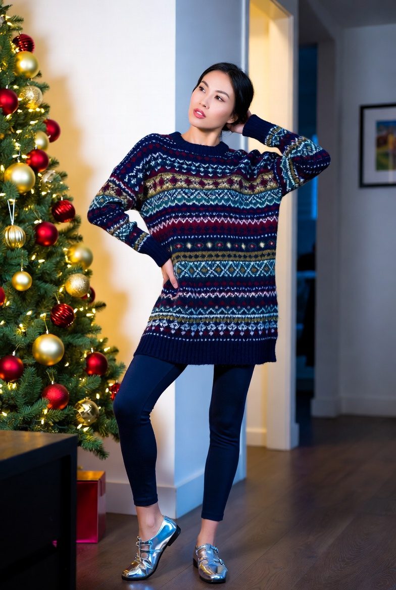 20 Christmas Sweater Outfit Ideas to Stay Cozy and Stylish
