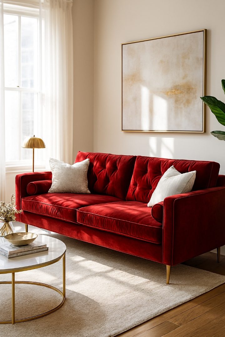 Cherry Red Living Room Inspiration: Stylish Ways to Add Bold Color