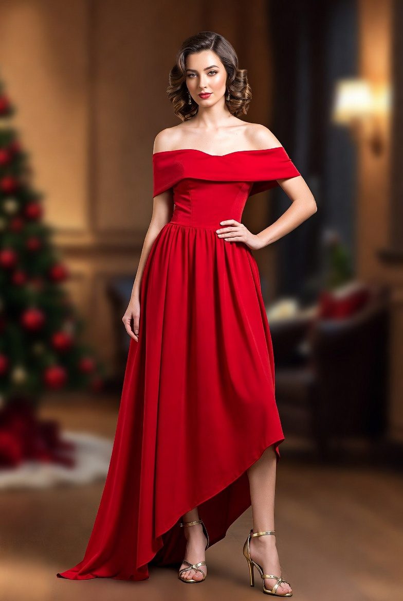 25 Red Christmas Party Dress Outfit Ideas to Shine This Holiday Season
