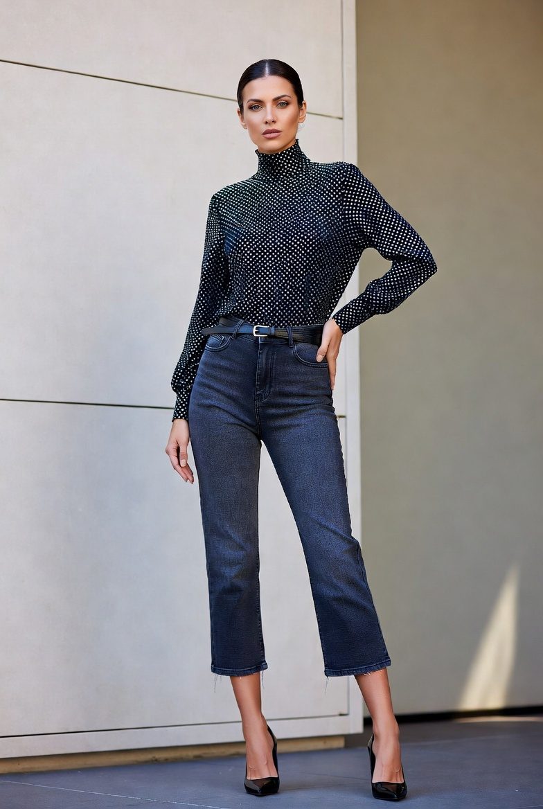 Polka Dot Blouse With Jeans Outfit: 20 Chic & Modern Ways to Style This Classic Combo