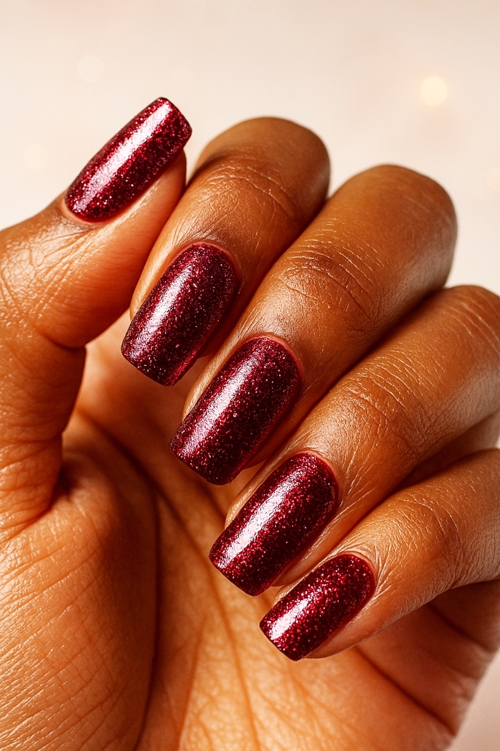 17 Christmas Nail Colors That Look Stunning on Brown Skin & Colored Hair