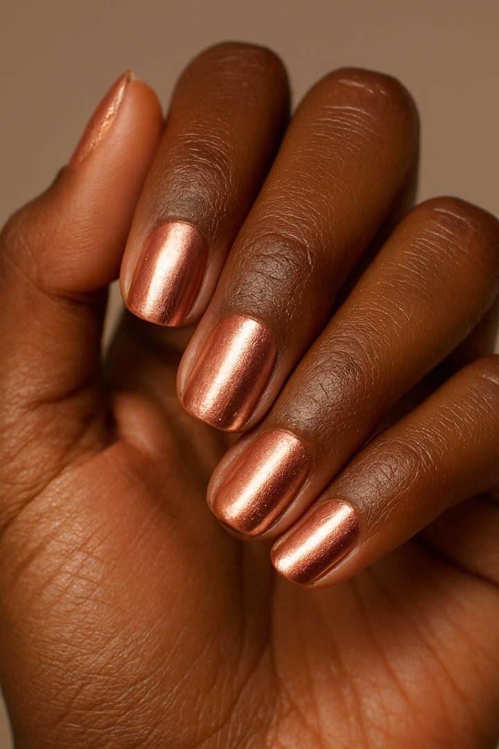 20 Metallic Nail Colors That Look Stunning on Melanin Skin