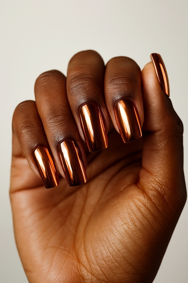 20 Metallic Nail Colors That Look Stunning on Melanin Skin