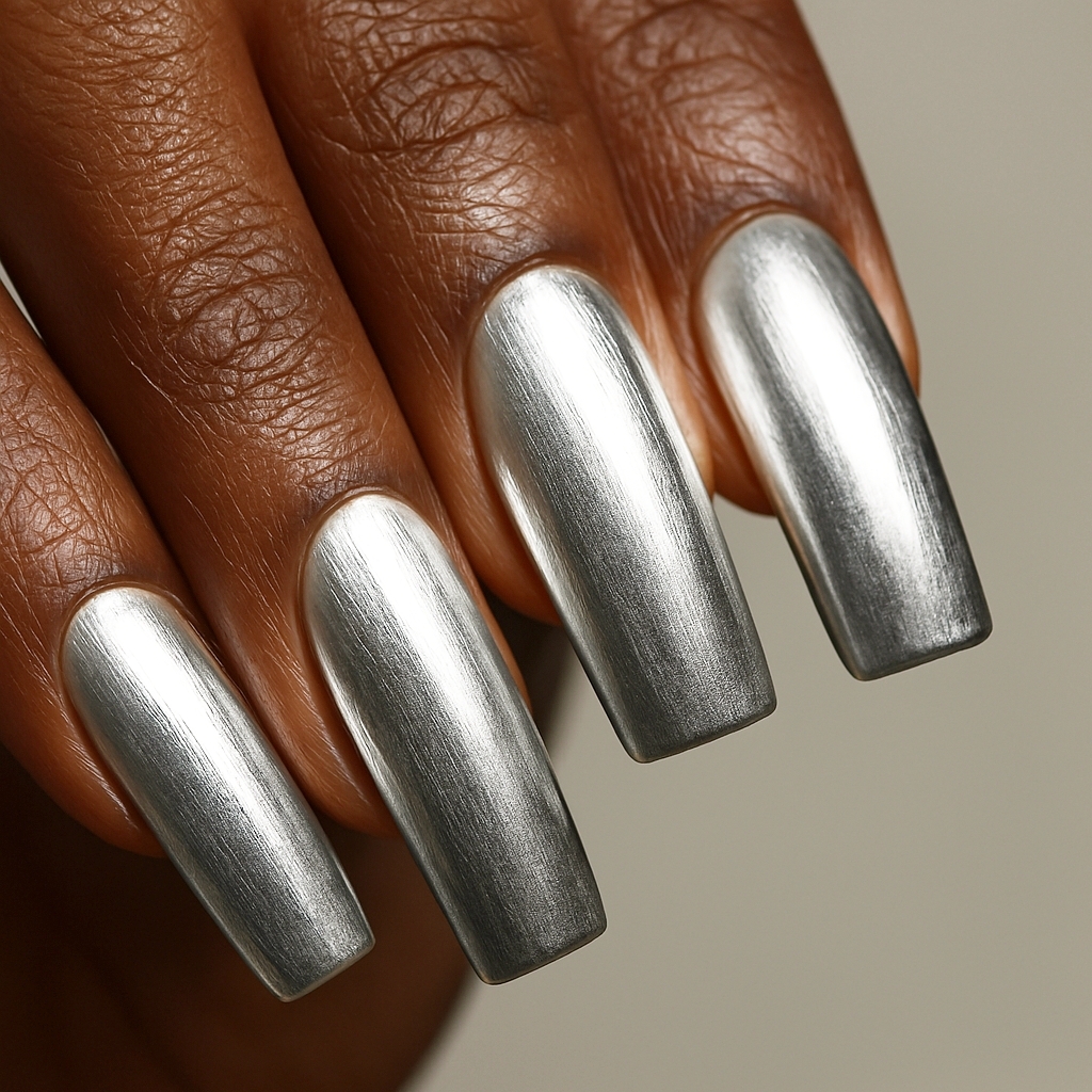 20 Metallic Nail Colors That Look Stunning on Melanin Skin