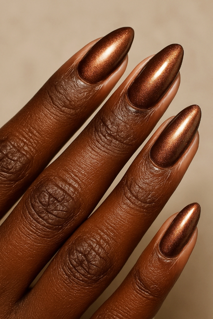 20 Metallic Nail Colors That Look Stunning on Melanin Skin