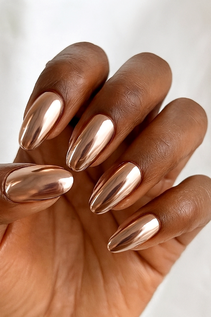 20 Metallic Nail Colors That Look Stunning on Melanin Skin