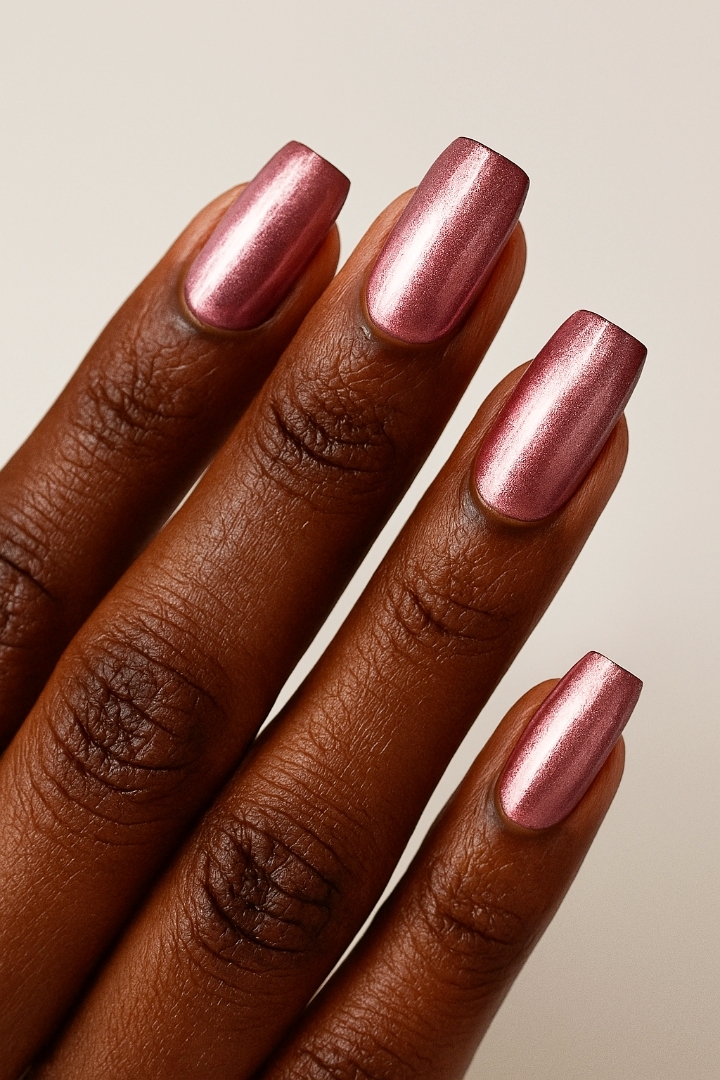 20 Metallic Nail Colors That Look Stunning on Melanin Skin