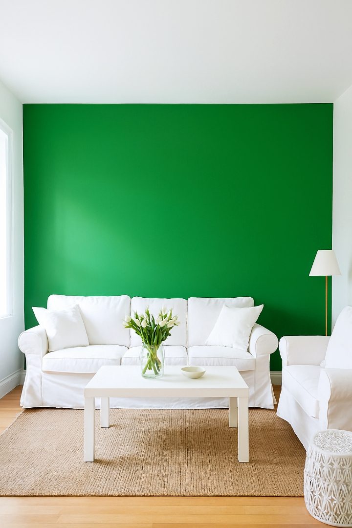 21 Green Accent Wall Living Room Ideas to Transform Your Space