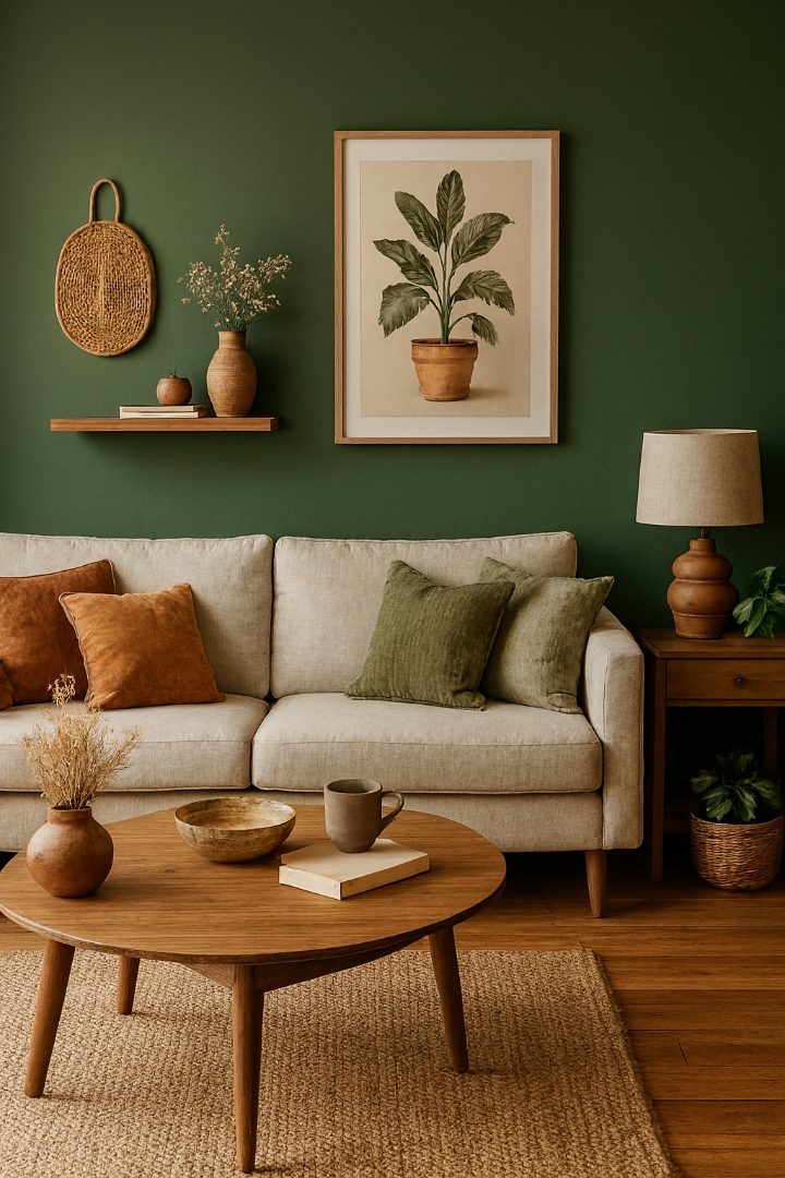 21 Green Accent Wall Living Room Ideas to Transform Your Space