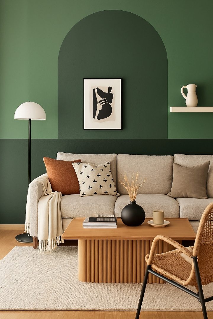 21 Green Accent Wall Living Room Ideas to Transform Your Space