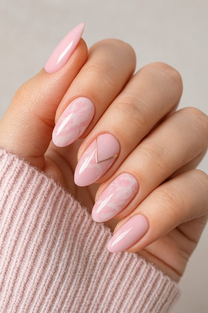 Geometric Valentine Nails: 21 Stylish Nail Ideas for a Modern Valentine Look