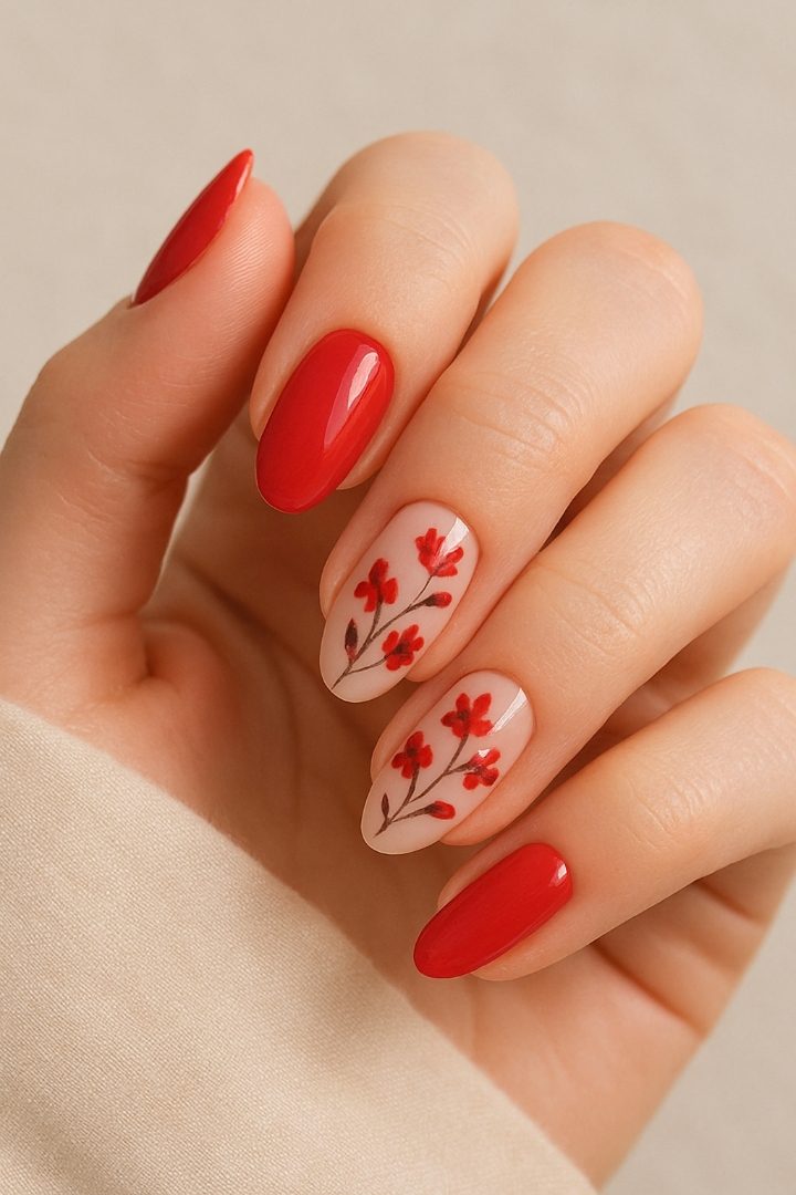 Romantic Red Nails: 19 Beautiful Ideas for a Soft, Feminine, and Stylish Look