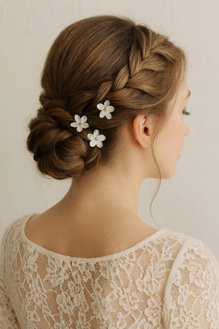 23 Stunning Wedding Dutch Braid Bun Ideas for Brides