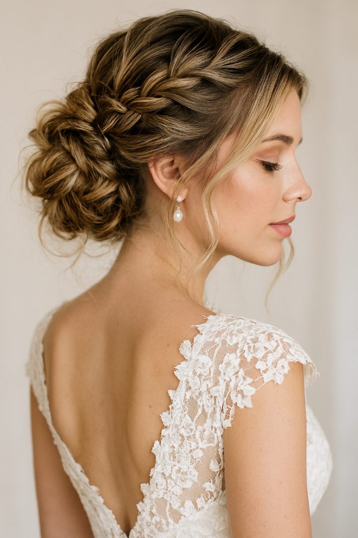 23 Stunning Wedding Dutch Braid Bun Ideas for Brides