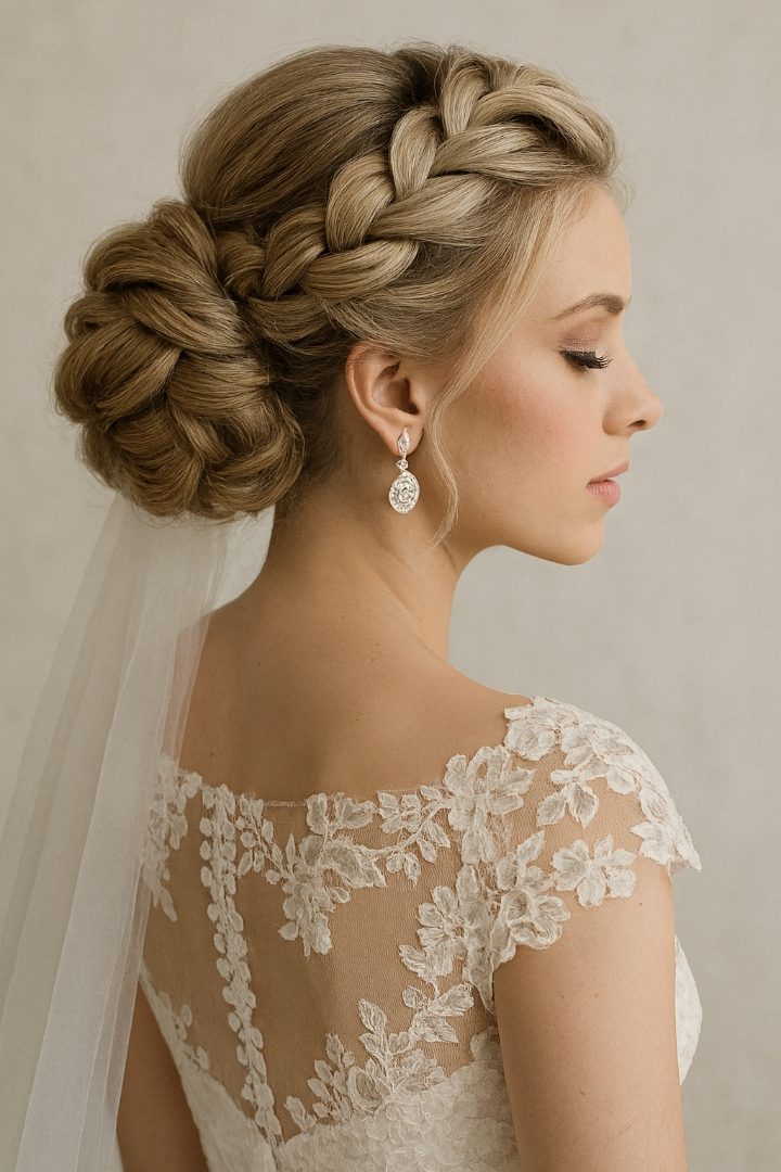 23 Stunning Wedding Dutch Braid Bun Ideas for Brides