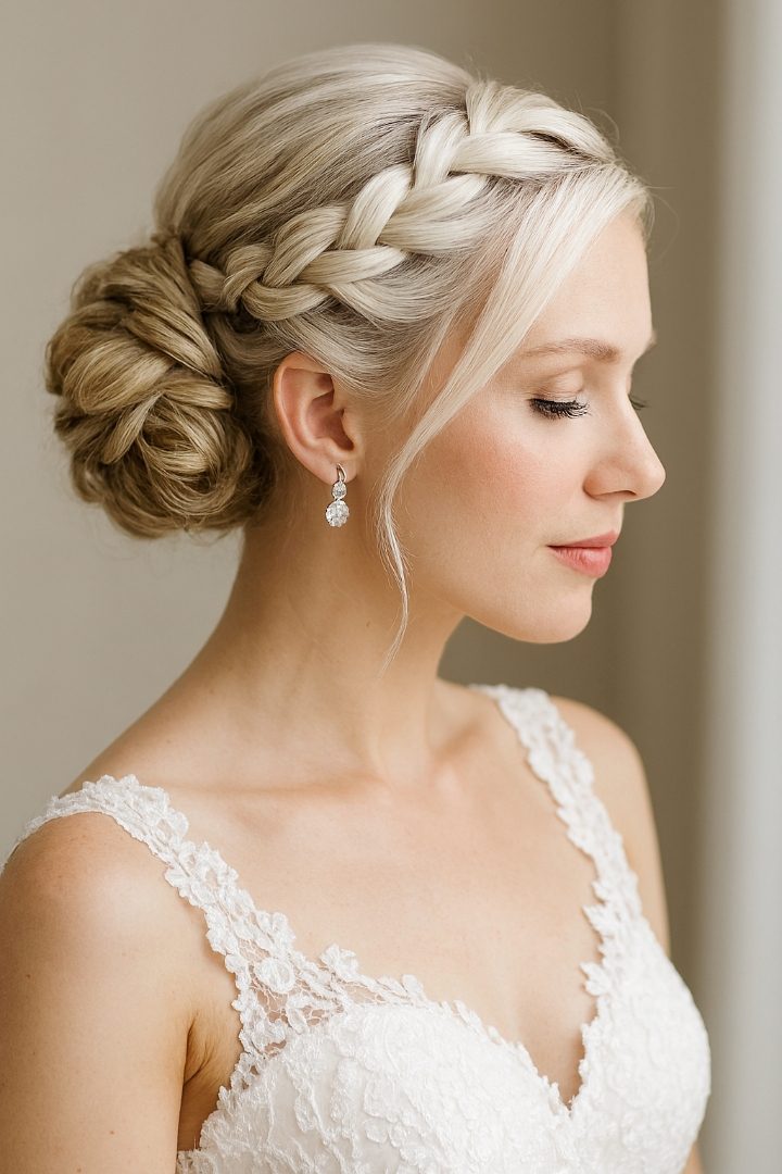 23 Stunning Wedding Dutch Braid Bun Ideas for Brides