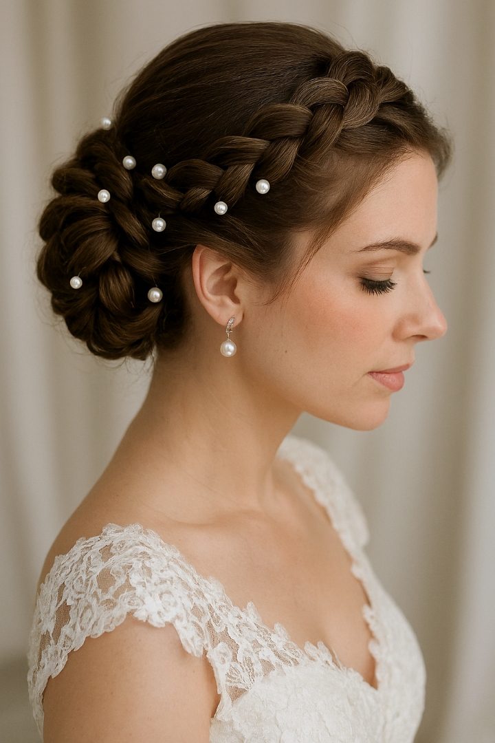 23 Stunning Wedding Dutch Braid Bun Ideas for Brides