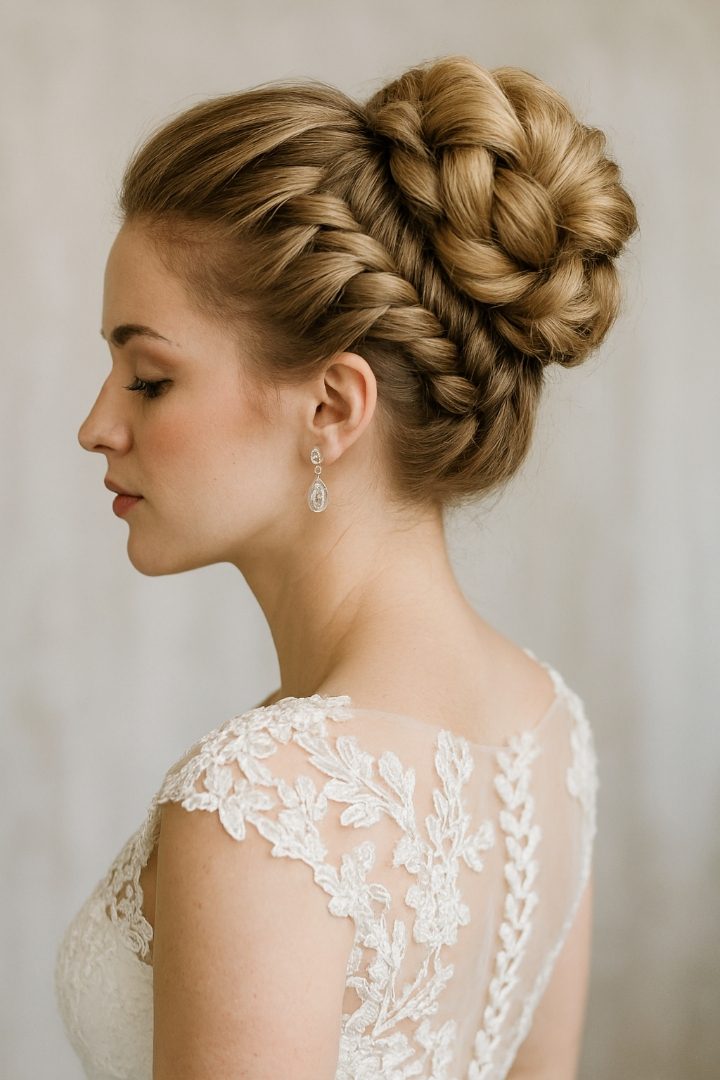 23 Stunning Wedding Dutch Braid Bun Ideas for Brides