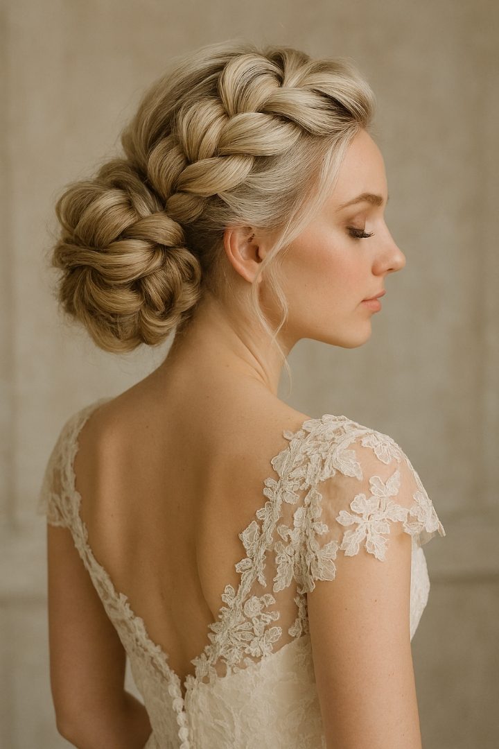 23 Stunning Wedding Dutch Braid Bun Ideas for Brides