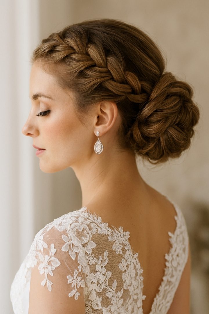 23 Stunning Wedding Dutch Braid Bun Ideas for Brides