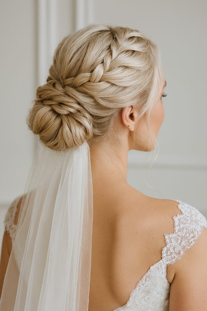 23 Stunning Wedding Dutch Braid Bun Ideas for Brides