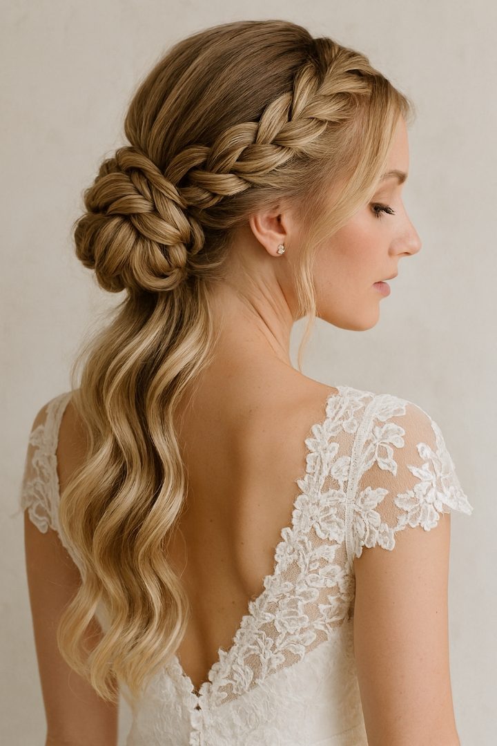 23 Stunning Wedding Dutch Braid Bun Ideas for Brides