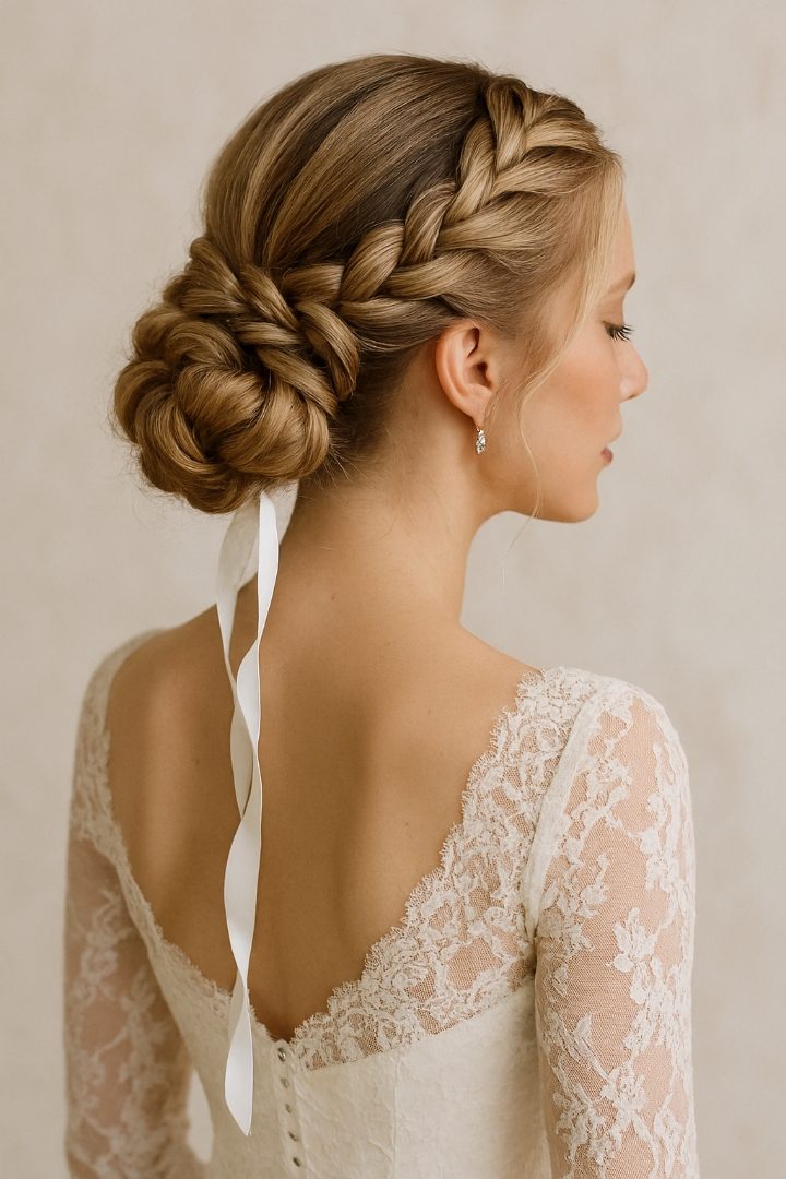 23 Stunning Wedding Dutch Braid Bun Ideas for Brides