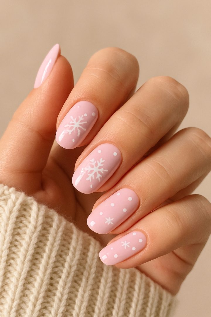 21 Cute Snowflake Nail Designs for a Magical Winter Look