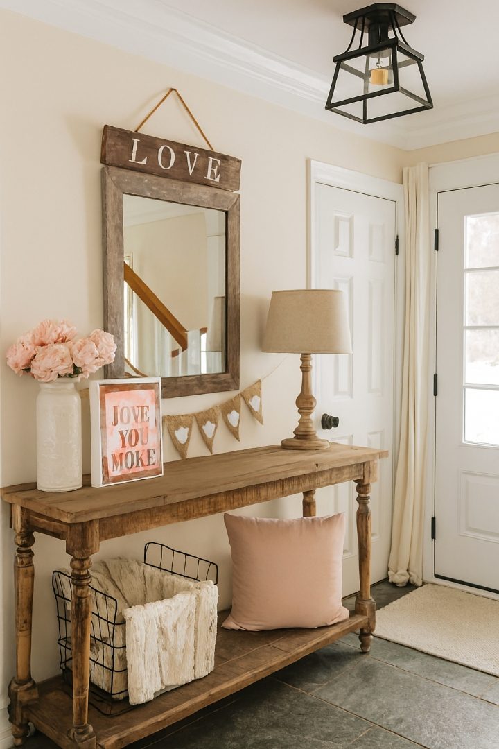 20 Valentines Entryway Ideas to Make Your Home Feel Warm and Romantic