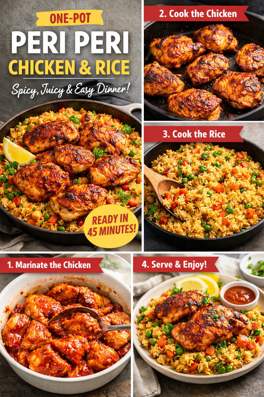 Peri Peri Chicken and Rice (Easy One-Pot Recipe)