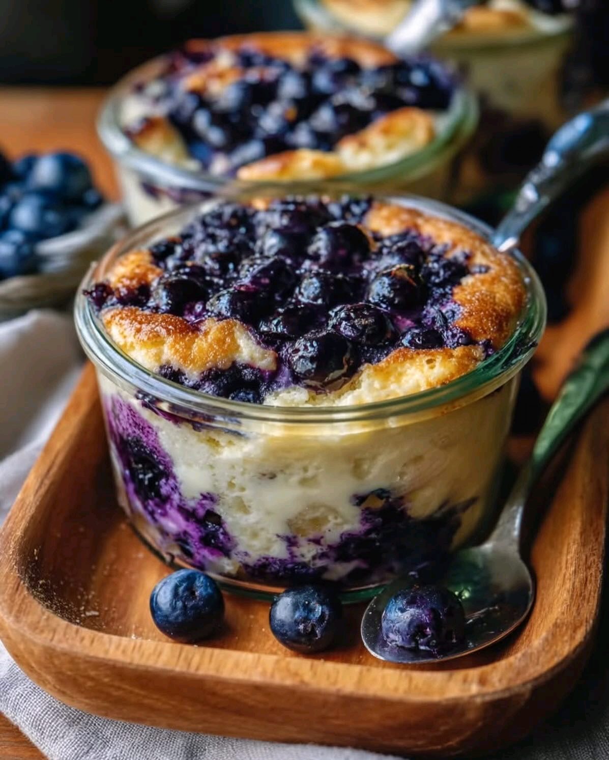 Baked blueberry cottage cheese breakfast bowls