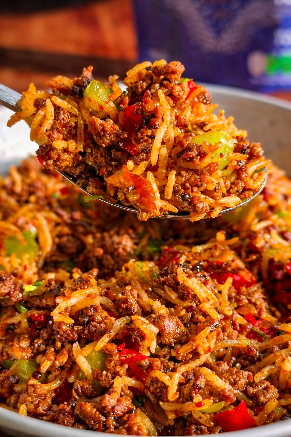 Crispy Chilli Beef Fried Rice recipe 