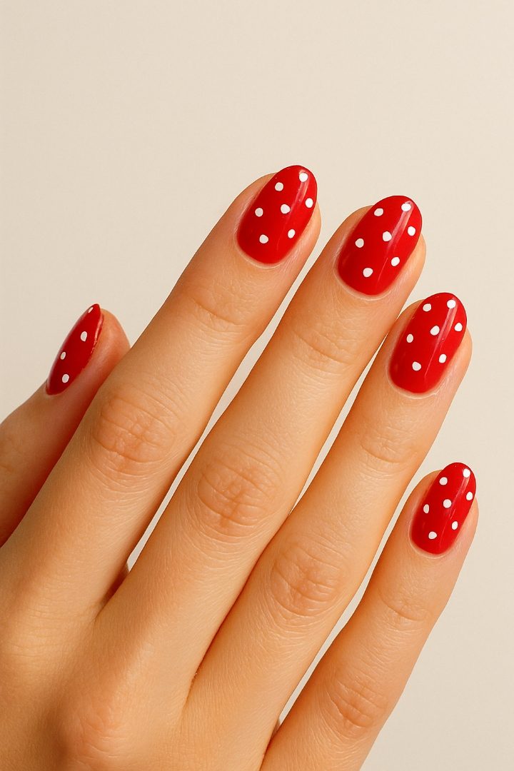 18 Simple Red and White Valentine Nail Designs That Are Sweet & Stylish