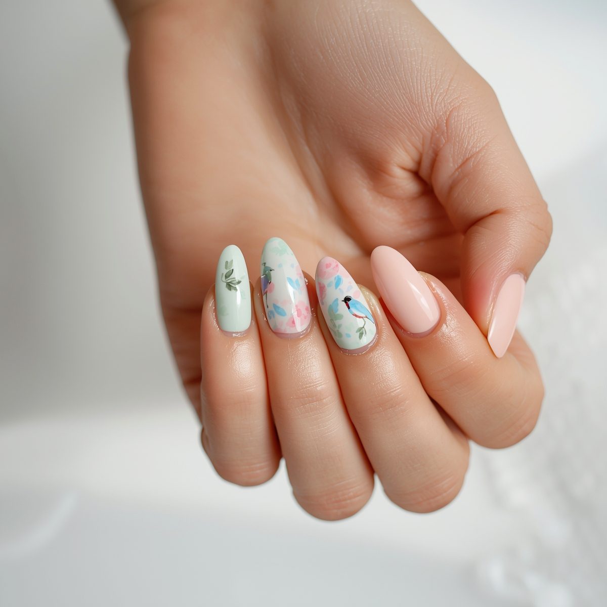 15 Love Bird Inspired Nail Ideas for a Romantic, Whimsical Look