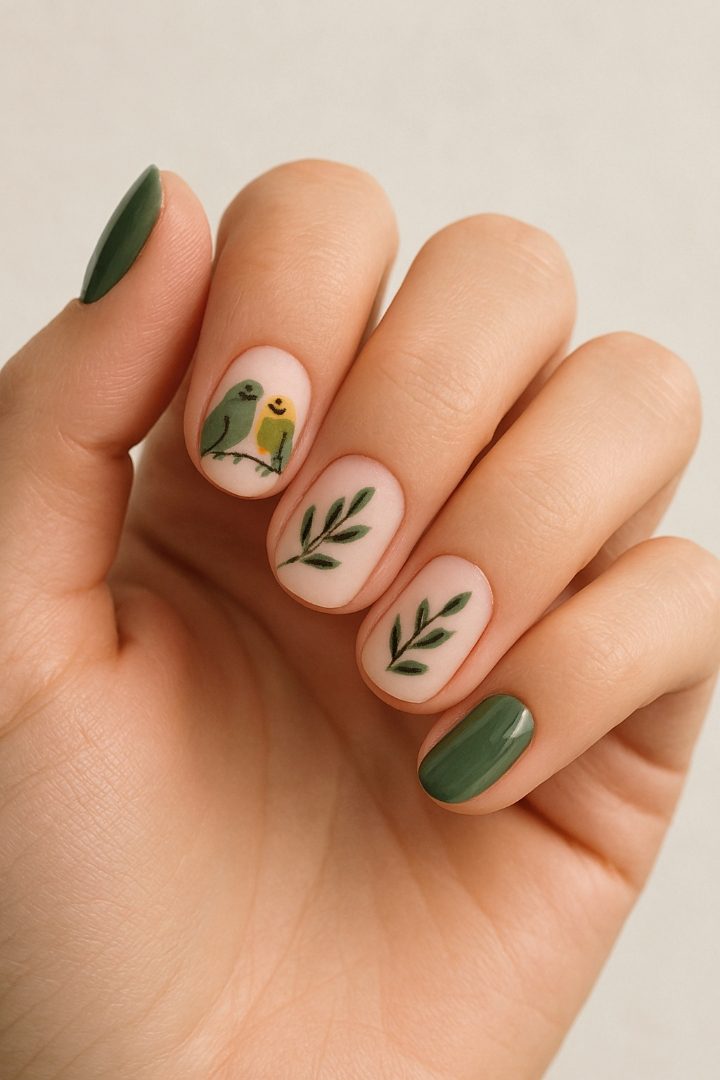 15 Love Bird Inspired Nail Ideas for a Romantic, Whimsical Look