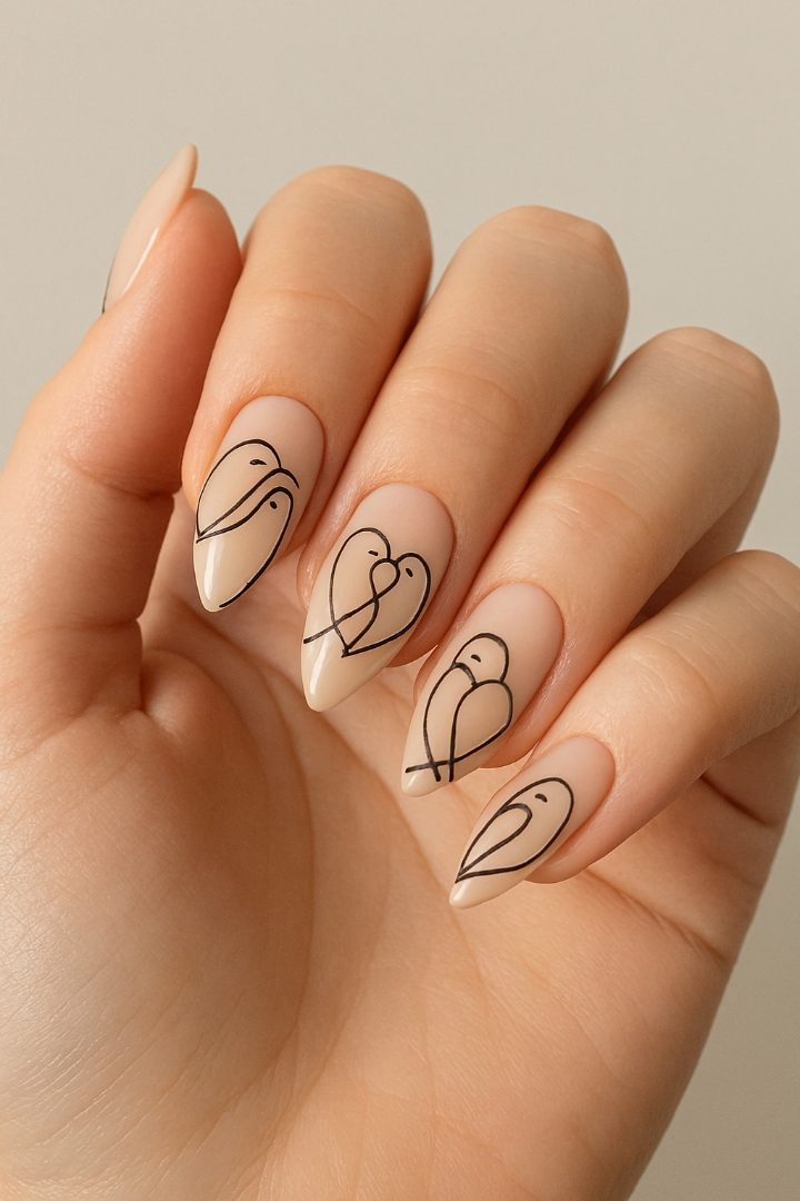 15 Love Bird Inspired Nail Ideas for a Romantic, Whimsical Look