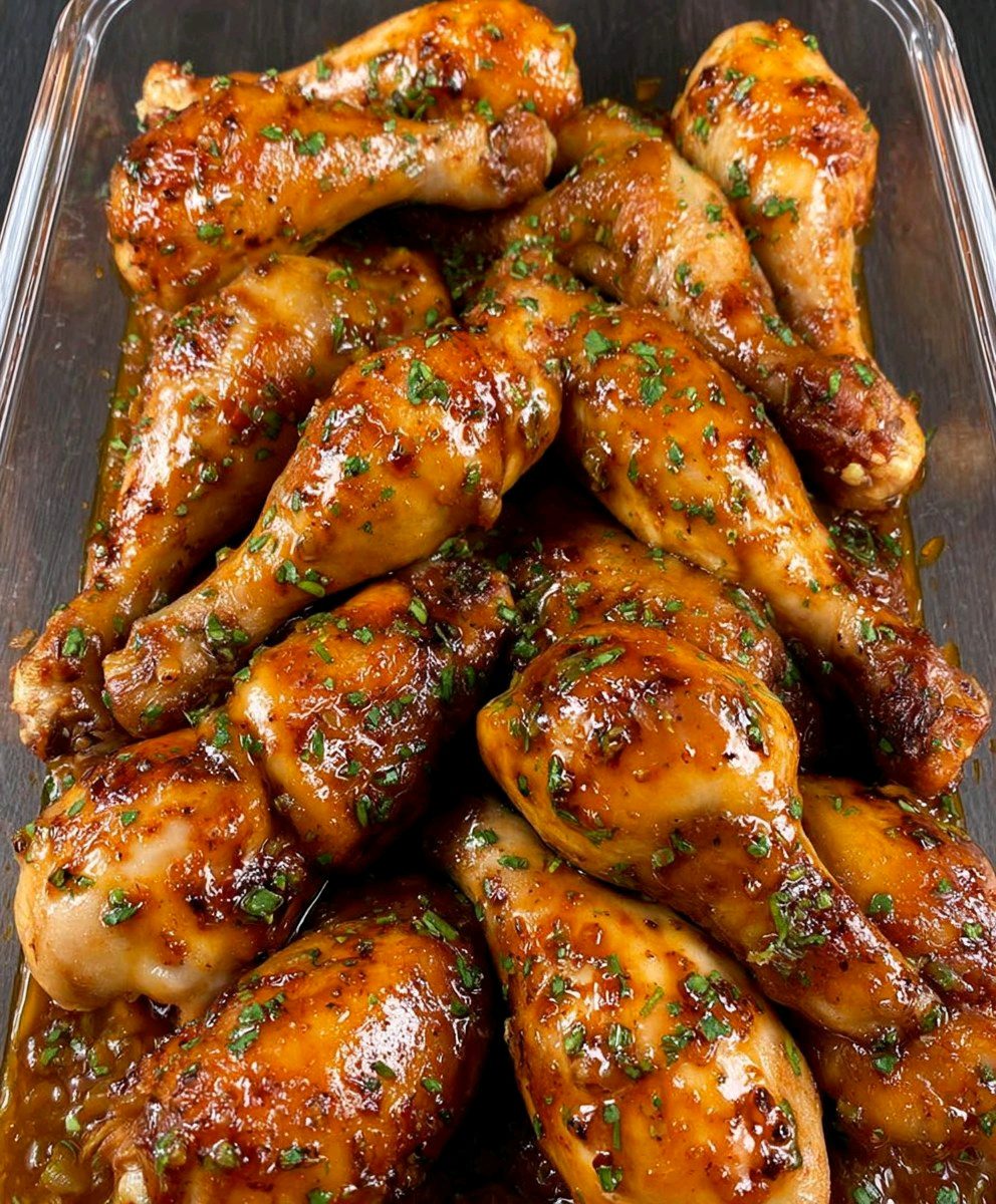Sticky Honey Garlic Chicken Drumsticks (Easy Oven-Baked Dinner)